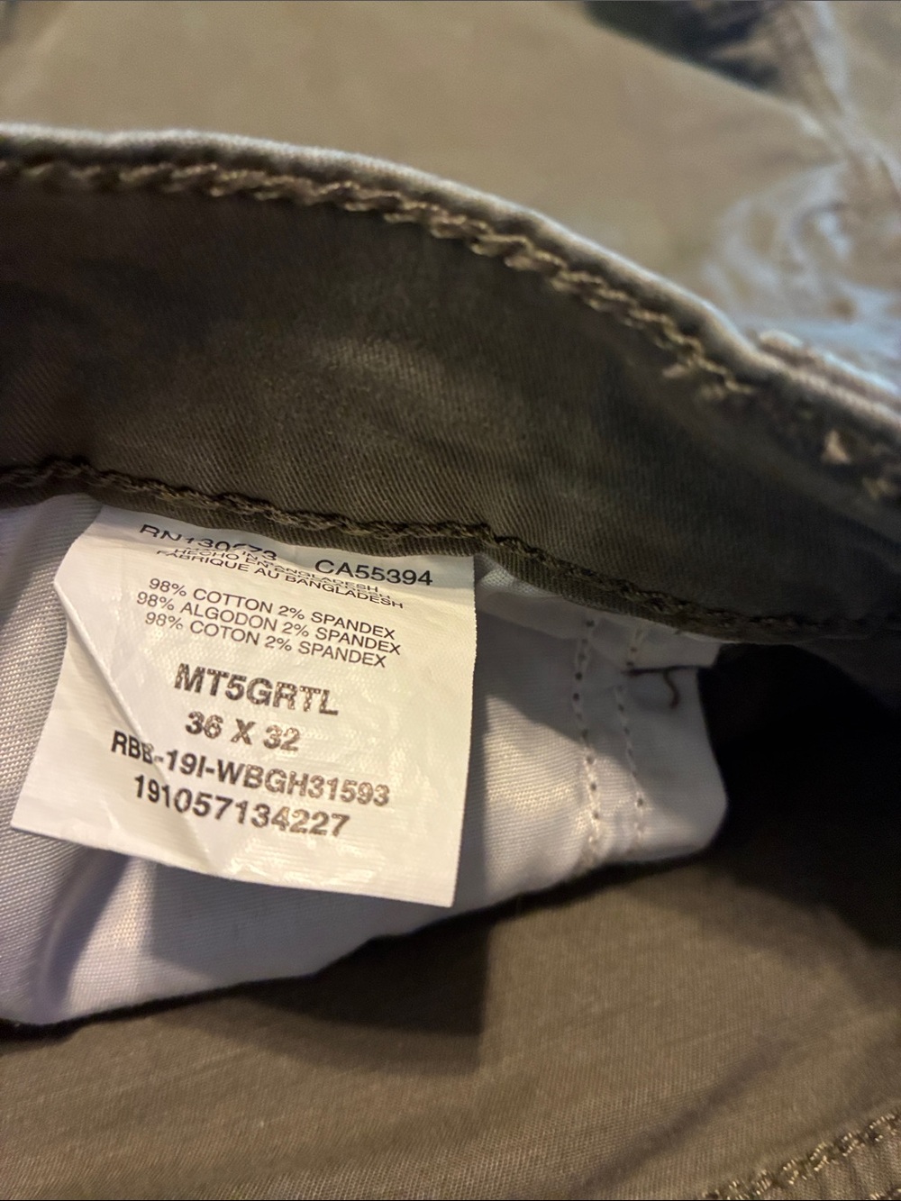 Wrangler Men's Olive Utility Chinos - Picture 3 of 5